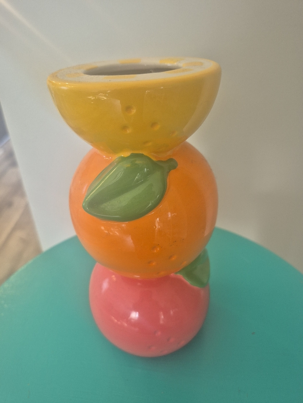Colorful Ceramic Fruit Stacked Vase By Bando Fruit Themed Decor Home Decor - Picture 5 of 7